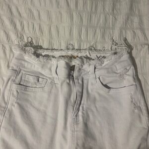 White Distressed Denim Jean